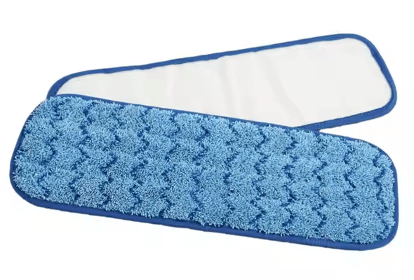 Blue Microfiber Mop Pads Front and Back