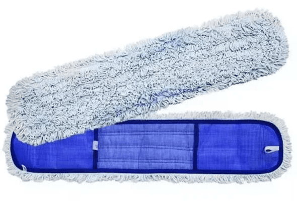 Blue and White Microfiber Mop Pads