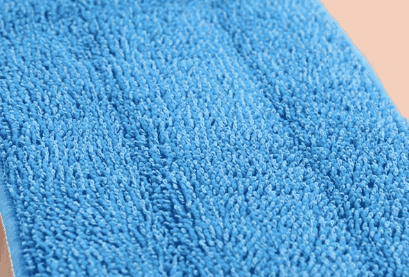 Close-Up of Blue Microfiber Mop Pad
