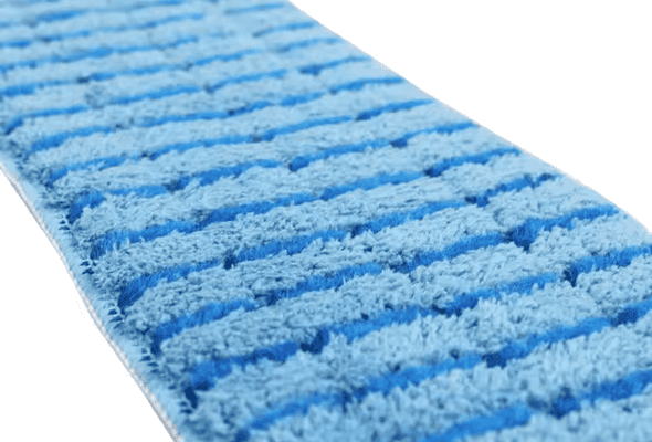Close-Up of Blue Striped Mop Pad