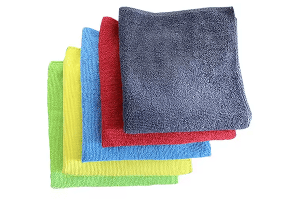 Colorful microfiber towels