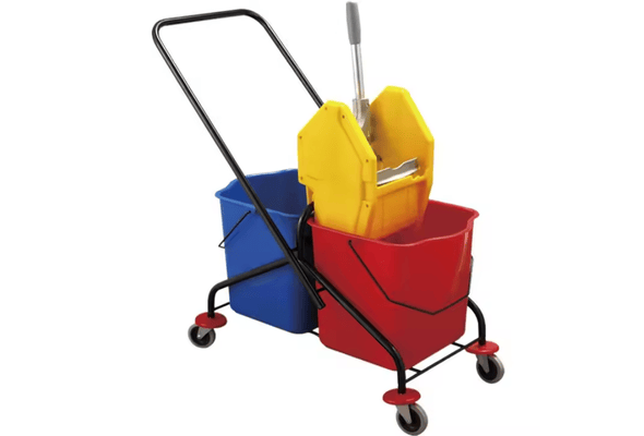 Dual bucket mop cart