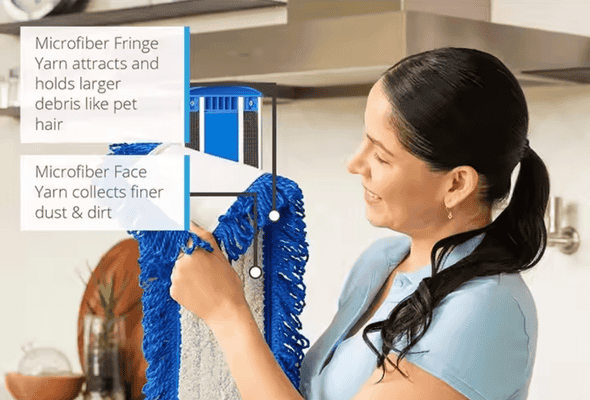 Microfiber mop usage