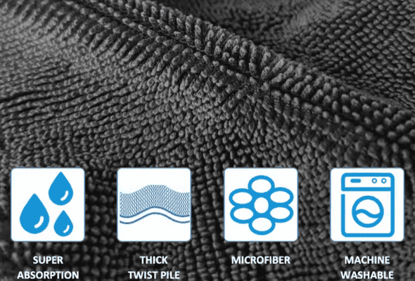 Microfiber towel features