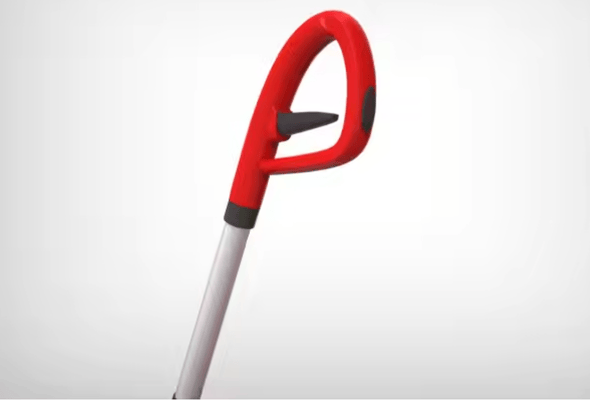 Mop handle with ergonomic red grip