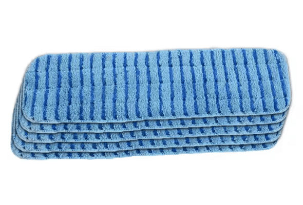 Stacked Blue Striped Mop Pads
